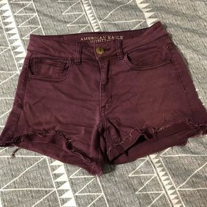 American Eagle Maroon Shorts Size 2
